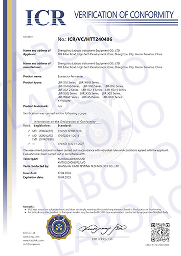 bioreactor fermenter CE certificate